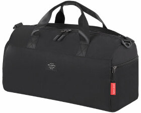 Сумка спортивная BRAUBERG MOVE PLUS с отделениями для обуви и мокрых вещей, черная, 45x21x20 см, 271690