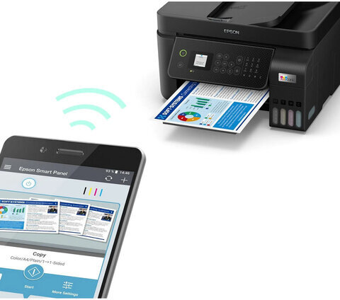 МФУ струйное EPSON L5290 "4 в 1", А4, 33 стр./мин, 5760x1440, ЖК-дисплей, АПД, Wi-Fi, с/к, СНПЧ, C11CJ65508