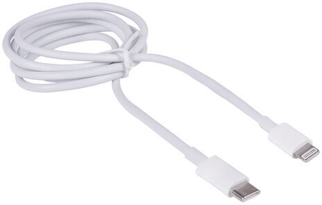 Кабель USB Type-C-Lightning с поддержкой быстрой зарядки для iPhone, белый, 1 м, SONNEN, медный, 513612