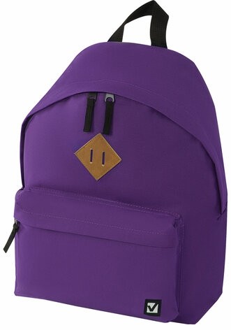 Рюкзак BRAUBERG, универсальный, сити-формат, один тон, фиолетовый, 20 литров, 41х32х14 см, 225376