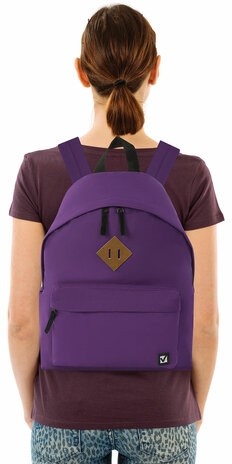 Рюкзак BRAUBERG, универсальный, сити-формат, один тон, фиолетовый, 20 литров, 41х32х14 см, 225376