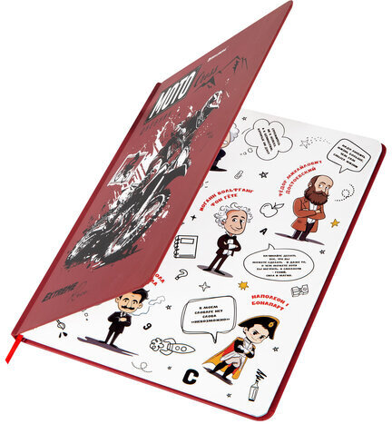 Дневник 1-11 класс 48 л., твердый, BRAUBERG, матовая ламинация, резинка, закладка-ляссе, с подсказом, "Мото", 107236