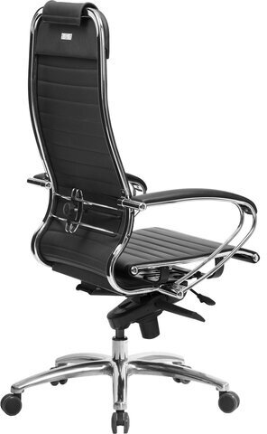 Кресло офисное МЕТТА "SAMURAI" K-1.04, рецик. кожа, черное