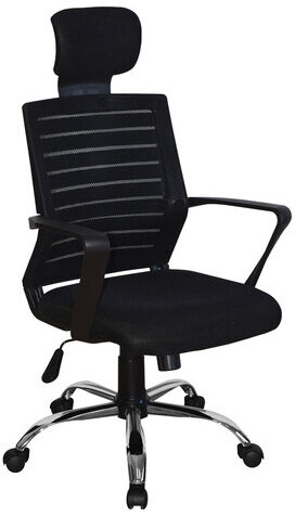 Кресло BRABIX &quot;Victory MG-016&quot;, подголовник, хром, черное, 531924