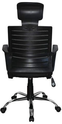 Кресло BRABIX "Victory MG-016", подголовник, хром, черное, 531924