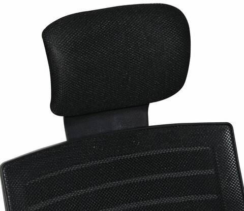 Кресло BRABIX "Victory MG-016", подголовник, хром, черное, 531924