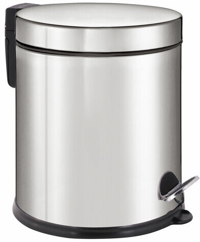 Ведро-контейнер для мусора урна с педалью LAIMA "Classic Plus", 5 литров, зеркальное, Турция, 608112