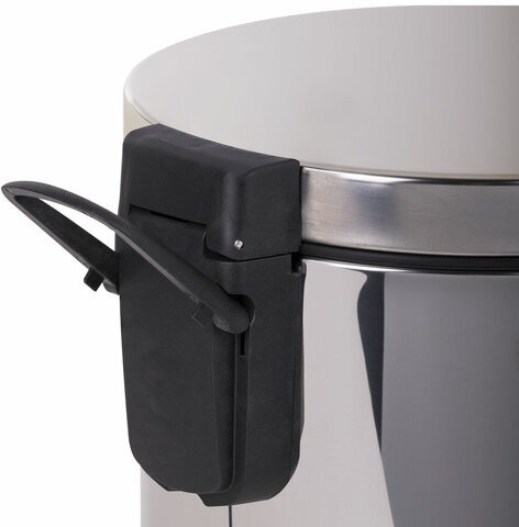 Ведро-контейнер для мусора урна с педалью LAIMA "Classic Plus", 5 литров, зеркальное, Турция, 608112