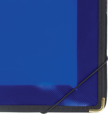 Папка на резинках BRAUBERG, широкая, А4, 330х240 мм, синяя, до 500 листов, 0,6 мм, 227978