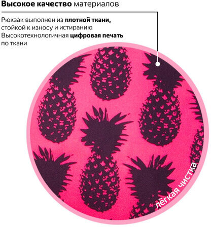 Рюкзак BRAUBERG, универсальный, сити-формат, Ананас, 20 литров, 41х32х14 см, 228851