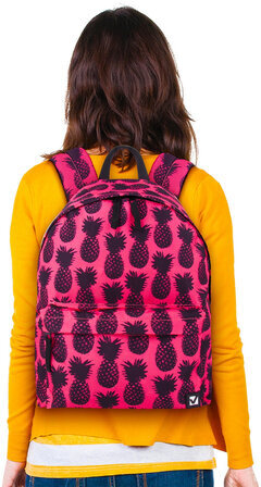 Рюкзак BRAUBERG, универсальный, сити-формат, Ананас, 20 литров, 41х32х14 см, 228851