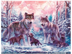 Картина стразами (алмазная мозаика) 30х40 см, ОСТРОВ СОКРОВИЩ &quot;Волки&quot;, на подрамнике, 662423