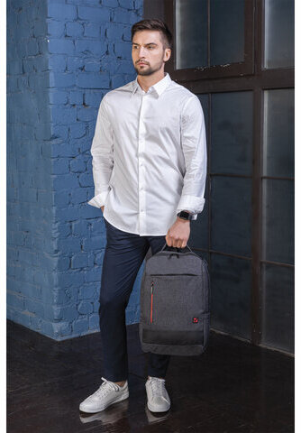 Рюкзак BRAUBERG URBAN универсальный, с отделением для ноутбука, Houston, темно-серый, 45х31х15 см, 229895