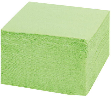 Салфетки бумажные, 250 шт., 24х24 см, LAIMA/ЛАЙМА, зеленые (пастельный цвет), 100% целлюлоза, 111952