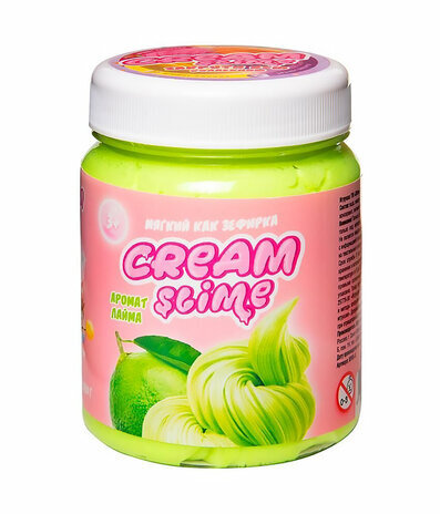 Слайм (лизун) "Cream-Slime", с ароматом лайма, 250 г, SLIMER, SF05-X