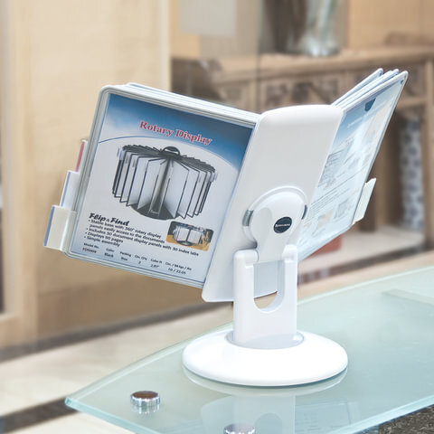 Демосистема настольная МАЛОГО ФОРМАТА (210х148 мм), А5, с 10 панелями, вращающаяся, BRAUBERG, 235338