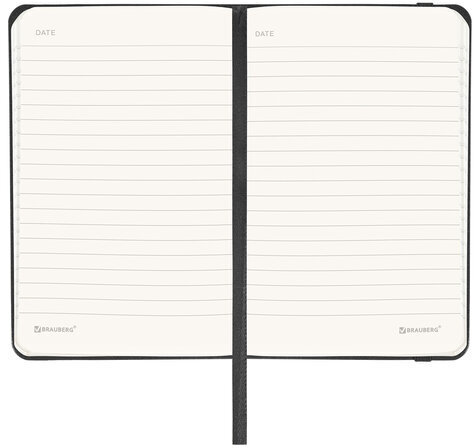 Блокнот МАЛЫЙ ФОРМАТ (93х142 мм) А6, BRAUBERG ULTRA, балакрон, 80 г/м2, 96 л., линия, черный, 113056