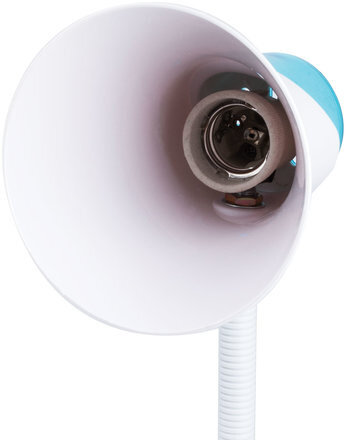 Настольная лампа-светильник SONNEN OU-607, на подставке, цоколь Е27, белый/синий, 236681