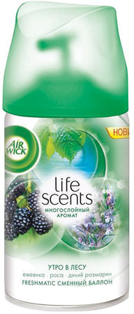 Сменный баллон 250 мл, AIRWICK LifeScents "Утро в лесу", для автоматических освежителей, универсальный, 3024889