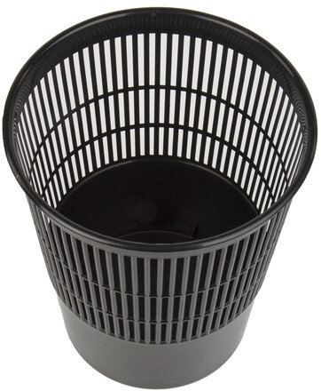 Корзина для бумаг BRAUBERG сетчатая, 9 л, черная, 237001