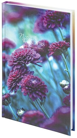 Блокнот А5 (134х206 мм), 80 л., твёрдый, клетка, STAFF, "Flowers", 114410