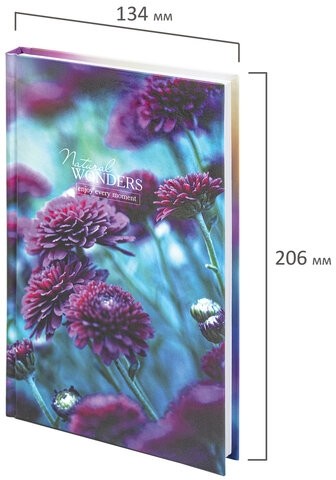 Блокнот А5 (134х206 мм), 80 л., твёрдый, клетка, STAFF, "Flowers", 114410