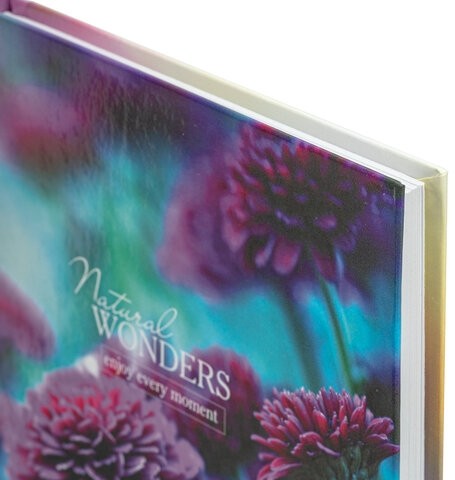 Блокнот А5 (134х206 мм), 80 л., твёрдый, клетка, STAFF, "Flowers", 114410