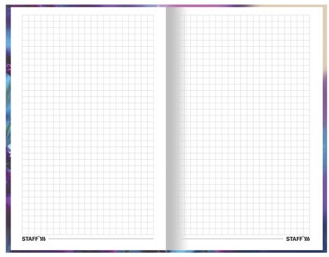 Блокнот А5 (134х206 мм), 80 л., твёрдый, клетка, STAFF, "Flowers", 114410