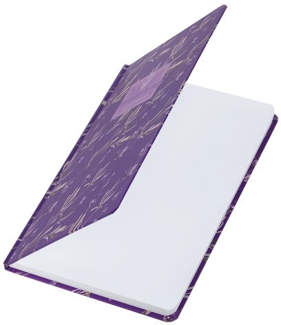 Ежедневник недатированный с резинкой А5 (145х203 мм), BRAUBERG, твердый, 128 л., "Лаванда", 114556