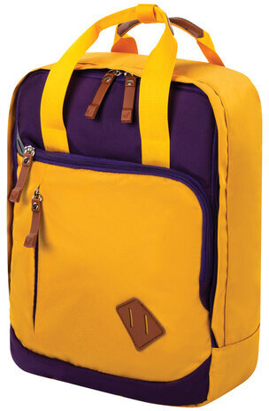 Рюкзак BRAUBERG FRIENDLY молодежный, горчично-фиолетовый, 37х26х13 см, 270093