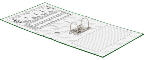 Папка-регистратор ОФИСМАГ с арочным механизмом, покрытие из ПВХ, 50 мм, зеленая, 225755
