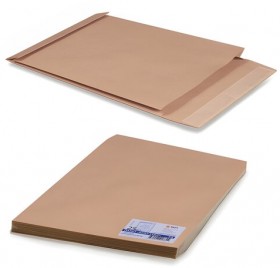 Конверт-пакеты Е4+ объемный (300х400х40 мм) до 300 листов, крафт-бумага, отрывная полоса, КОМПЛЕКТ 25 шт., 302127.25