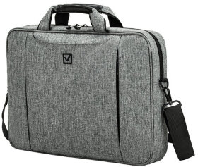 Сумка портфель BRAUBERG OFFICE с отд. для ноутбука 17,3&quot;, светло-серый меланж, 34х44х6 см, 272613