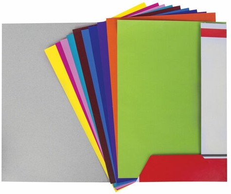 Цветная бумага А4 ДВУХЦВЕТНАЯ МЕЛОВАННАЯ, 10 листов, 20 цветов, в папке, BRAUBERG, 200х280 мм, "Дельфин", 129923