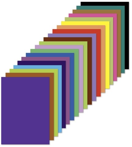 Цветная бумага А4 ДВУХЦВЕТНАЯ МЕЛОВАННАЯ, 10 листов, 20 цветов, в папке, BRAUBERG, 200х280 мм, "Дельфин", 129923