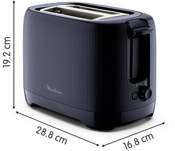 Тостер MOULINEX LT2M0810, 850 Вт, 2 тоста, 7 режимов, пластик, черный