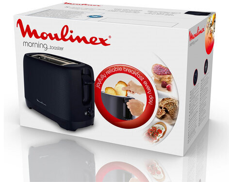 Тостер MOULINEX LT2M0810, 850 Вт, 2 тоста, 7 режимов, пластик, черный