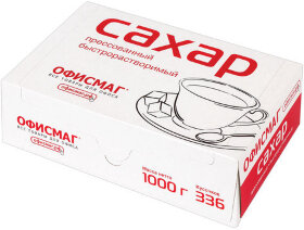 Сахар-рафинад ОФИСМАГ, 1 кг (336 кусочков, размер 12х14х15 мм), картонная упаковка, 620683