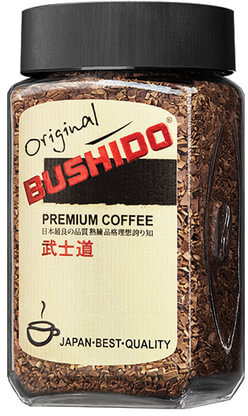 Кофе растворимый BUSHIDO &quot;Original&quot;, сублимированный, 100 г, 100% арабика, стеклянная банка, 1004
