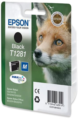 Картридж струйный EPSON (C13T12814012) Stylus S22/SX125/SX420W/ SX425W/BX305F/FW, черный, оригинальный