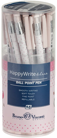 Ручка шариковая BRUNO VISCONTI "HappyWrite", СИНЯЯ, "Котенок с шариком", узел 0,5 мм, линия письма 0,3 мм, 20-0215/06