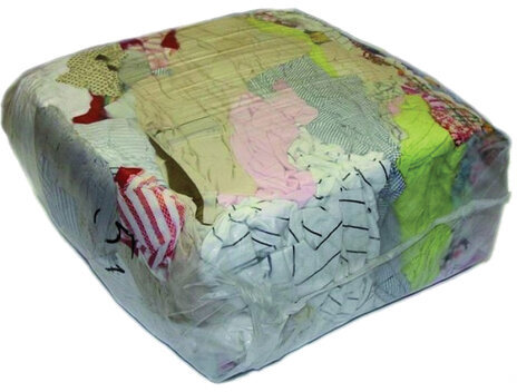 Ветошь ПОСТЕЛЬ ЦВЕТНАЯ, лоскуты 70х80 см (±10 см), плотность 100-120 г/м2, 100% хлопок, 10 кг