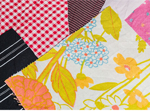 Ветошь ПОСТЕЛЬ ЦВЕТНАЯ, лоскуты 70х80 см (±10 см), плотность 100-120 г/м2, 100% хлопок, 10 кг