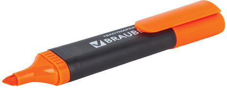 Текстовыделитель BRAUBERG "Contract", ОРАНЖЕВЫЙ, линия 1-5 мм, 150393