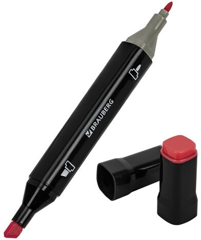 Маркеры для скетчинга двусторонние, НАБОР 60 шт., текстильный чехол, BRAUBERG, 152232