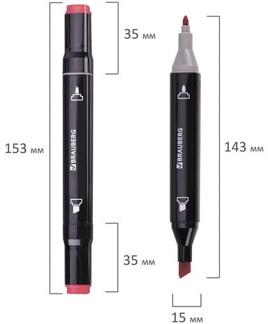 Маркеры для скетчинга двусторонние, НАБОР 60 шт., текстильный чехол, BRAUBERG, 152232