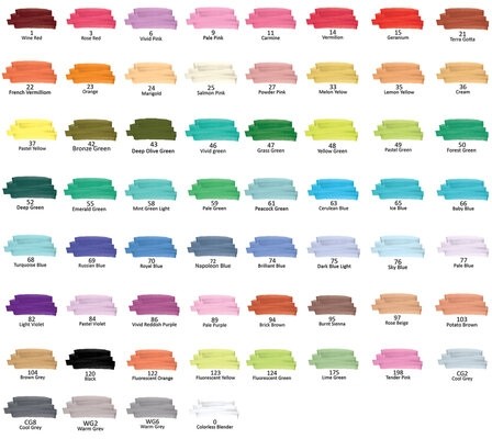 Маркеры для скетчинга двусторонние, НАБОР 60 шт., текстильный чехол, BRAUBERG, 152232