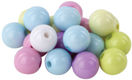 Бусины для творчества "Микс №2", 10-15 мм, 30 грамм, 6 цветов, пастель, ОСТРОВ СОКРОВИЩ, 661254