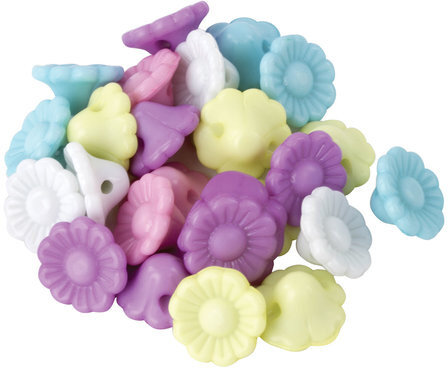 Бусины для творчества "Микс №2", 10-15 мм, 30 грамм, 6 цветов, пастель, ОСТРОВ СОКРОВИЩ, 661254