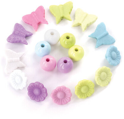 Бусины для творчества "Микс №2", 10-15 мм, 30 грамм, 6 цветов, пастель, ОСТРОВ СОКРОВИЩ, 661254